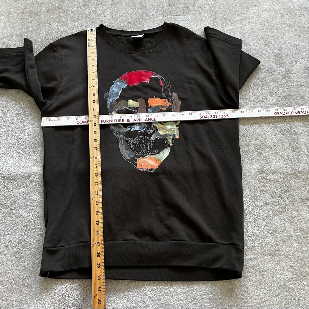 ZARA BROWN ARTSY PORTRAIT PRINT T SHIRT SIZE XL ART TO WEAR FUNKY MODERN - Picture 6 of 7